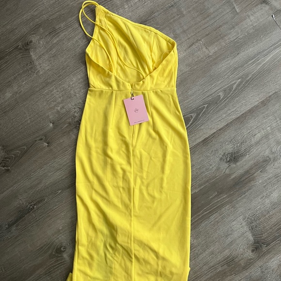 Yellow midi dress - Picture 4 of 5